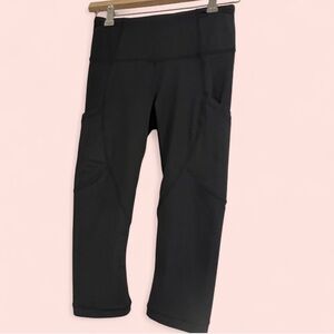 Lululemon Black Crop Leggings with Pockets